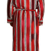 Dolce & Gabbana Chic Striped Silk Sleepwear Robe