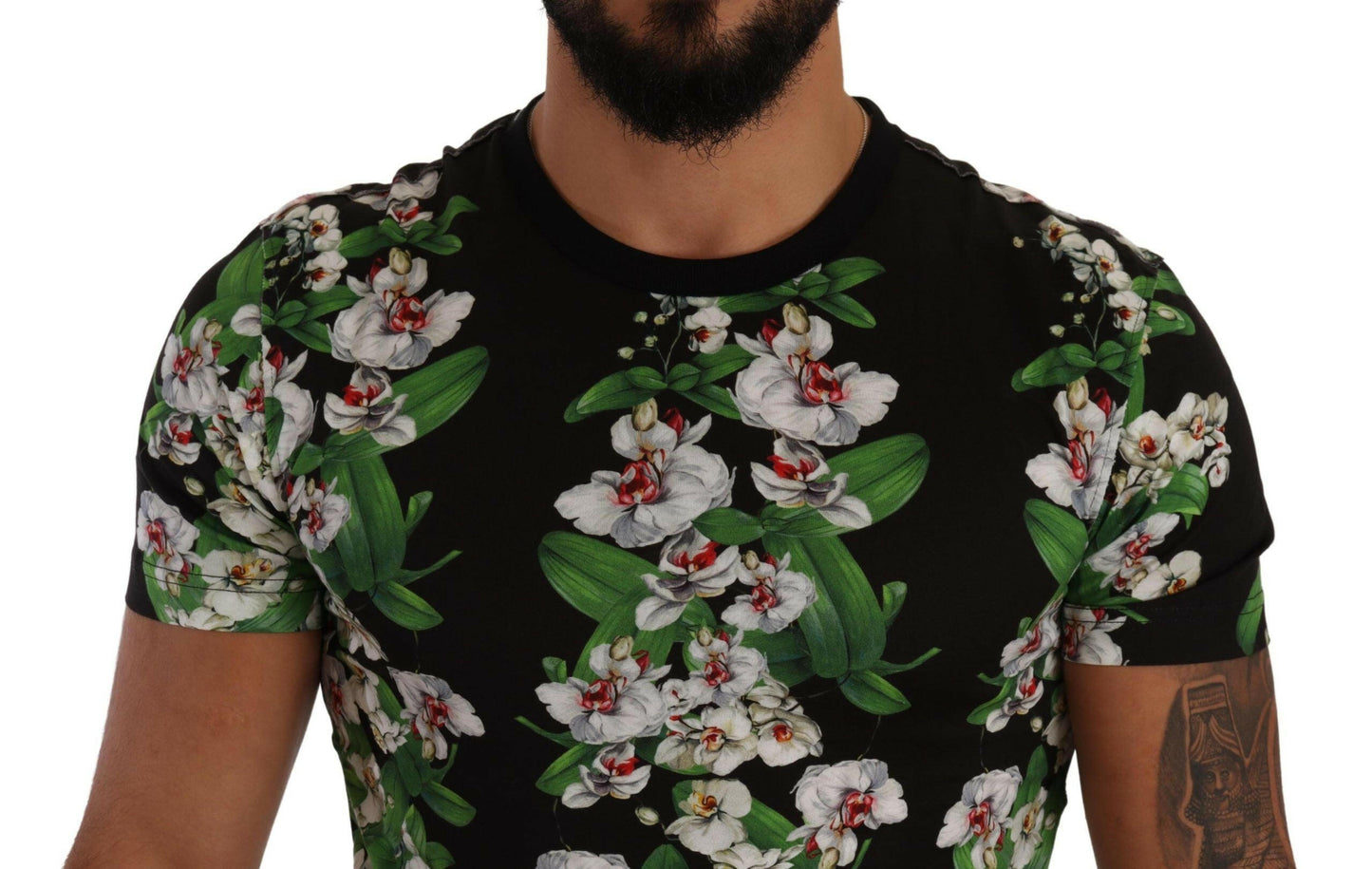 Dolce & Gabbana Elegant Floral Crewneck Tee for Men