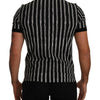 Dolce & Gabbana Elegant Striped Polo T-Shirt in Black