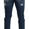 Dolce & Gabbana Elegant Distressed Slim Fit Denim Jeans