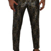 Dolce & Gabbana Elegant Slim Fit Metallic Dress Trousers