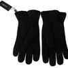 Dolce & Gabbana Elegant Black Leather Biker Gloves