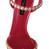 Dolce & Gabbana Elegant Pink Pearl Embellished Heels Sandals