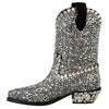 Dolce & Gabbana Crystal-Embellished Black Suede Boots