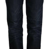 Ermanno Scervino Chic Dark Blue Mid Waist Jeans