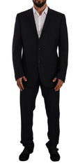 Sleek Grey 2-Piece Mens Suit with Notch Lapels