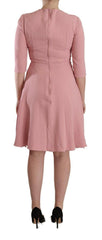 Dolce & Gabbana Elegant Pink A-Line Knee Length Dress