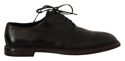 Dolce & Gabbana Elegant Black Leather Derby Formal Shoes