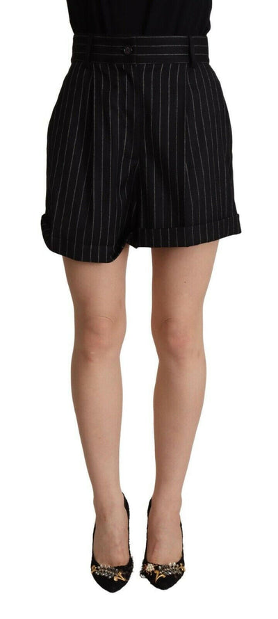 Dolce & Gabbana Elegant High-Waisted Striped Bermuda Shorts