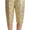 Dolce & Gabbana Elegant Beige High-Waisted Cropped Pants