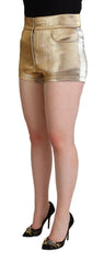 Elegant Metallic Gold Hot Pants