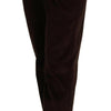 Dolce & Gabbana Elegant Bordeaux High-Waisted Corduroy Pants