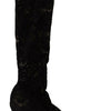 Dolce & Gabbana Elegant Stretch Sock Boots in Sleek Black