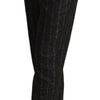 Dolce & Gabbana Elegant High-Waisted Striped Tapered Pants