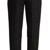 Dolce & Gabbana Elegant High-Waisted Striped Tapered Pants