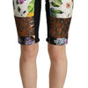 Dolce & Gabbana Elegant Floral Cropped Pants in Purple Hues