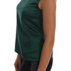 Dolce & Gabbana Sleeveless Silk Top in Dark Green