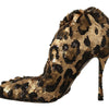 Dolce & Gabbana Elegant Leopard Sequin Knee-High Boots