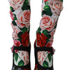 Dolce & Gabbana Floral Embellished Socks Boots