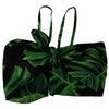 Dolce & Gabbana Elegant Leaf Print Halter Cropped Top