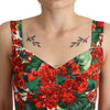 Dolce & Gabbana Elegant Red Cropped Top with Geranium Print