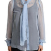 Dolce & Gabbana Elegant Silk Ascot Collar Blouse