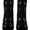 Dolce & Gabbana Embellished Crystal Short Boots