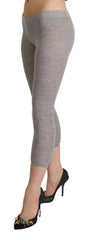 Ermanno Scervino Chic Gray Slim-Fit Cropped Leggings