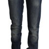 Acht Chic Dark Blue Low Waist Skinny Jeans