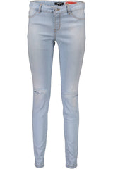 Light Blue Cotton Women Jeans