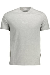 Guess Jeans Gray Cotton Men T-Shirt