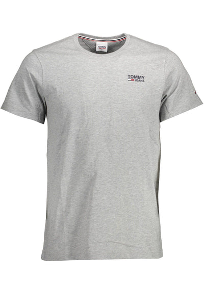 Tommy Hilfiger Gray Cotton Men T-Shirt