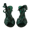 Dolce & Gabbana Emerald Exotic Leather Heeled Sandals