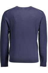 Blue Wool Men Sweater