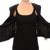 Dolce & Gabbana Elegant Silk-Blend Black Blazer with Scarf Back Detail