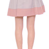 Comeforbreakfast Sleek Pleated Mini Skirt in Pink and Gray