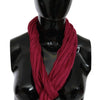 John Galliano Bordeaux Elegance Foulard Shawl Scarf