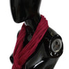 John Galliano Bordeaux Elegance Foulard Shawl Scarf