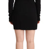 Dsquared² Elegant Black V-Neck Mini Dress