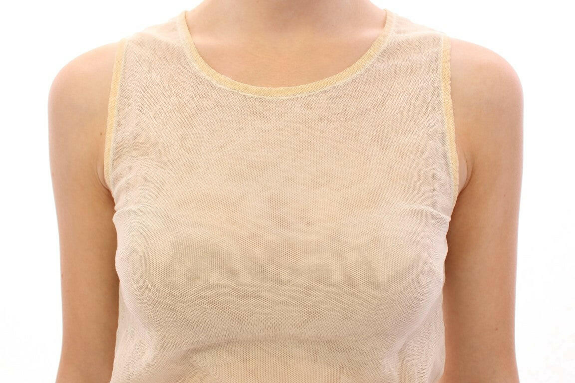 Dolce & Gabbana Elegant Beige Tank Top Blouse