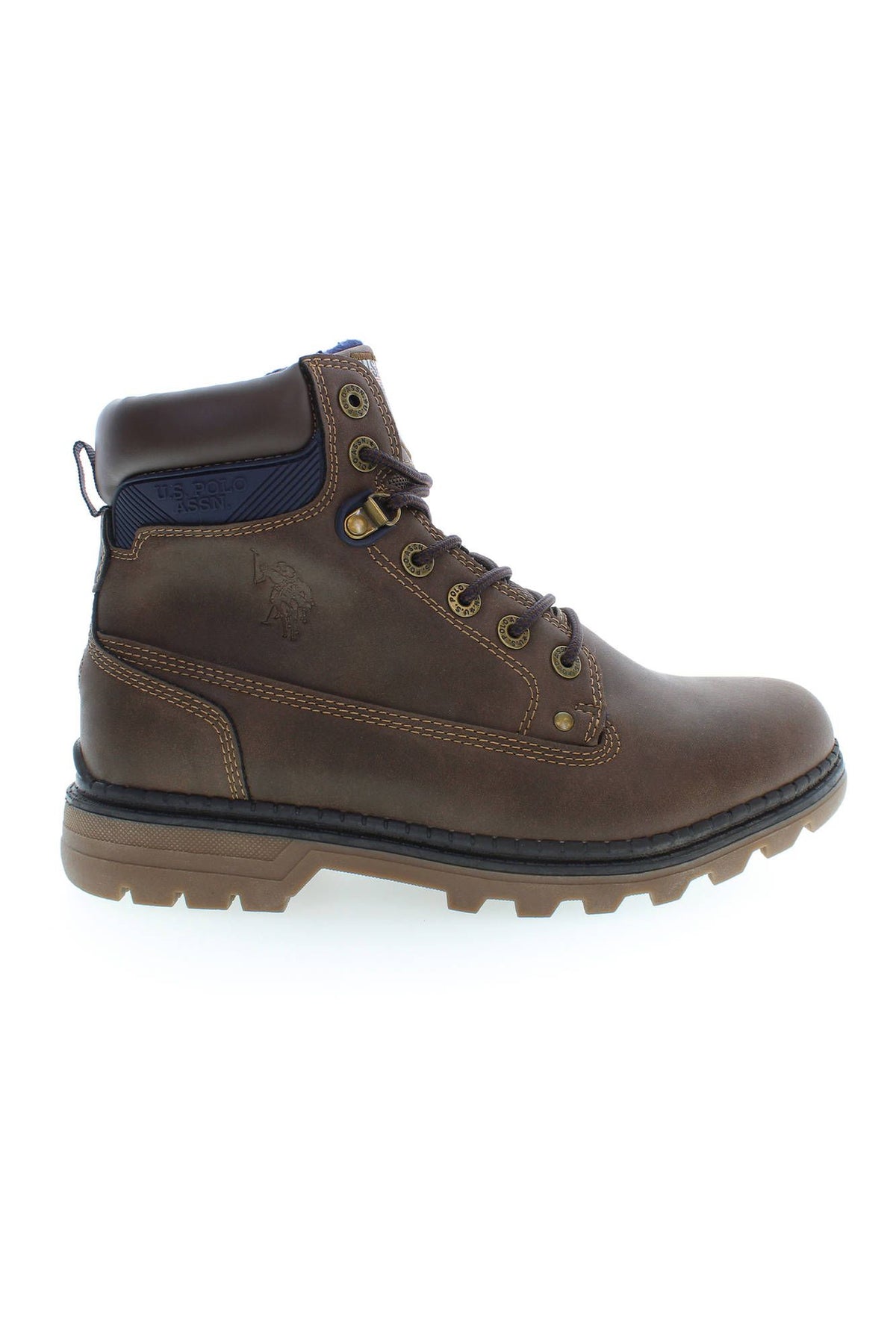 U.S. POLO ASSN. Brown Polyester Men Boot