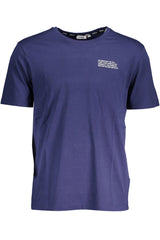 Blue Cotton Men T-Shirt