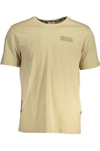 Fila Beige Cotton Men T-Shirt