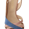 GIA COUTURE Chic Multicolor Suede Slingback Heel Sandals