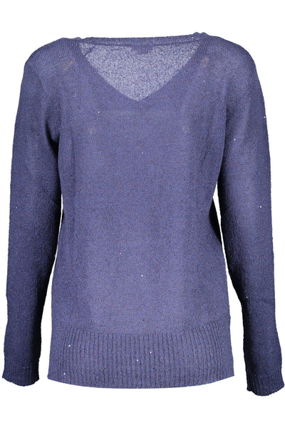 U.S. POLO ASSN. Blue Acrylic Women Sweater