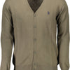 U.S. POLO ASSN. Green Cotton Men Cardigan