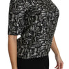 Dolce & Gabbana Exquisite Trumpet Print Silk Blouse