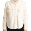 Levi's Elegant White Long Sleeve Collared Polo Top