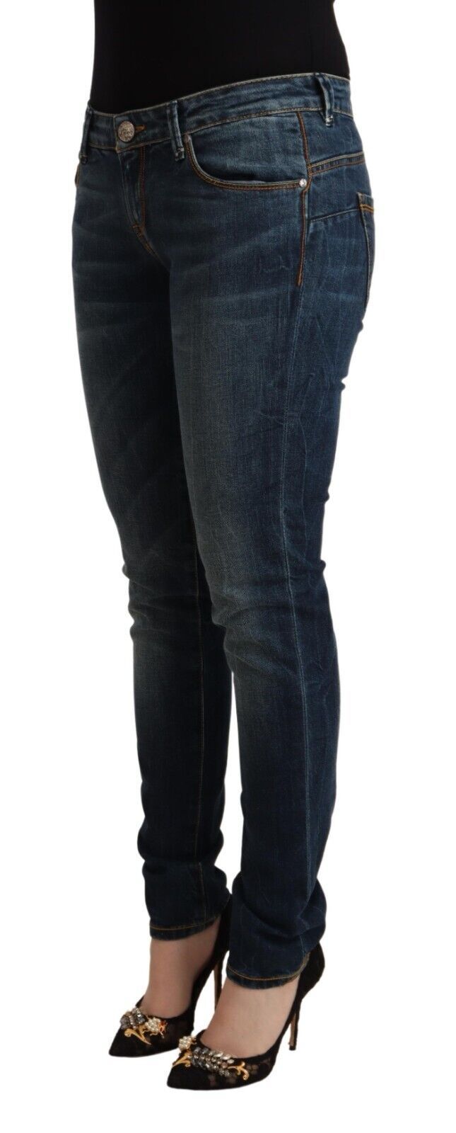 Acht Elegant Slim Fit Low Waist Denim Jeans