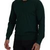 Dolce & Gabbana Elegant Green Crewneck Cashmere Sweater